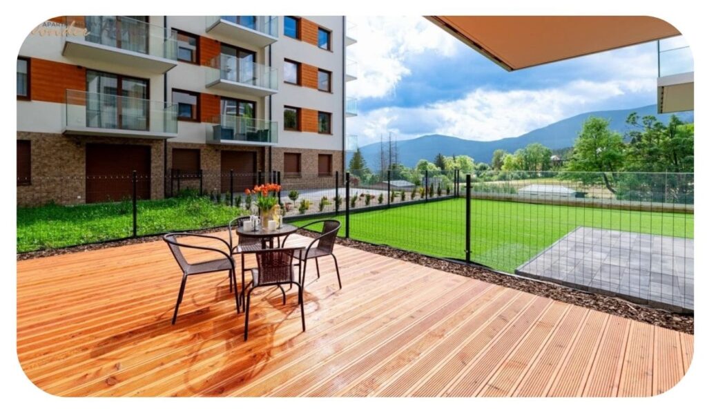 Lokalizacja ul. Kąpielowa, Wonder Home w Karpaczu, widok z tarasu